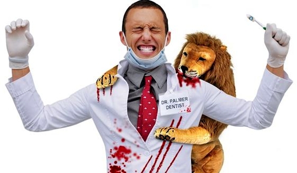 Cecil the Lion with Dentist Halloween Costume
