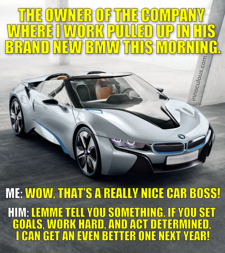 My boss's car motivational