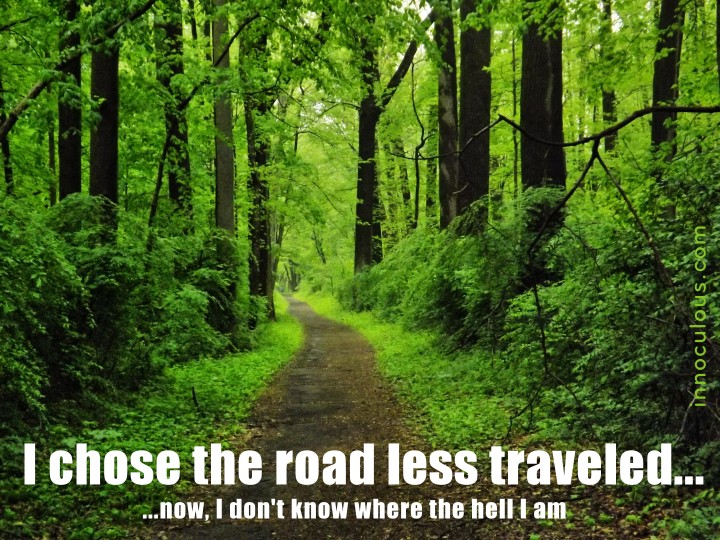 I CHOSE THE ROAD LESS TRAVELED...