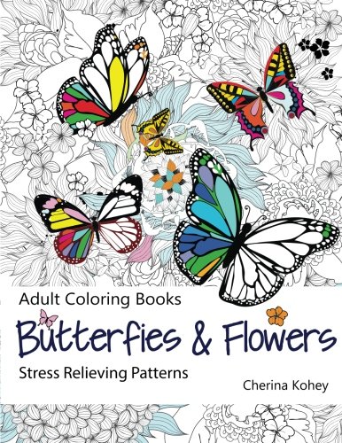 Adult-Coloring-Book-Butterflies-and-Flowers-Stress-Relieving-Patterns-Volume-7-0