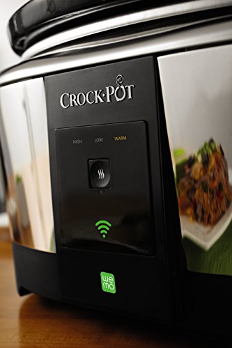 Crock-Pot Smart Wifi-Enabled WeMo 6-Quart Slow Cooker, SCCPWM600-V1