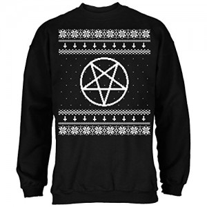 Satanic-Pentagram-Ugly-Christmas-Sweater-Black-Adult-Sweatshirt-Large-0